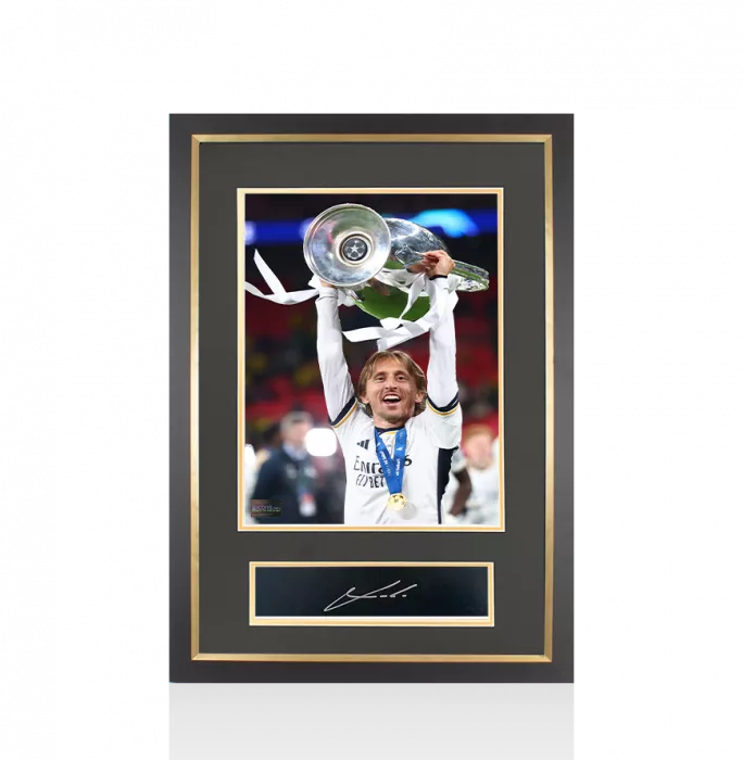 Luka Modric Signed Plaque and Photo Frame: 2024 UEFA Champions League Winner