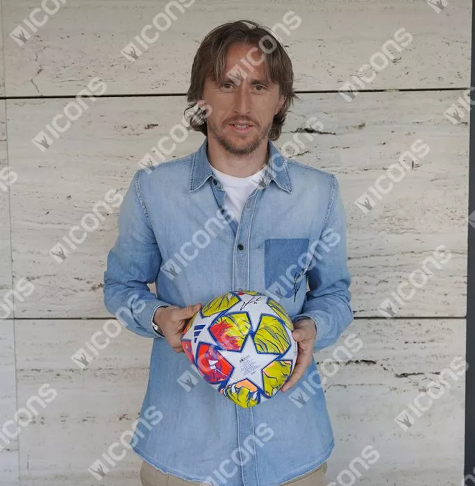 Luka Modric Signed UEFA Champions League 2024 Football