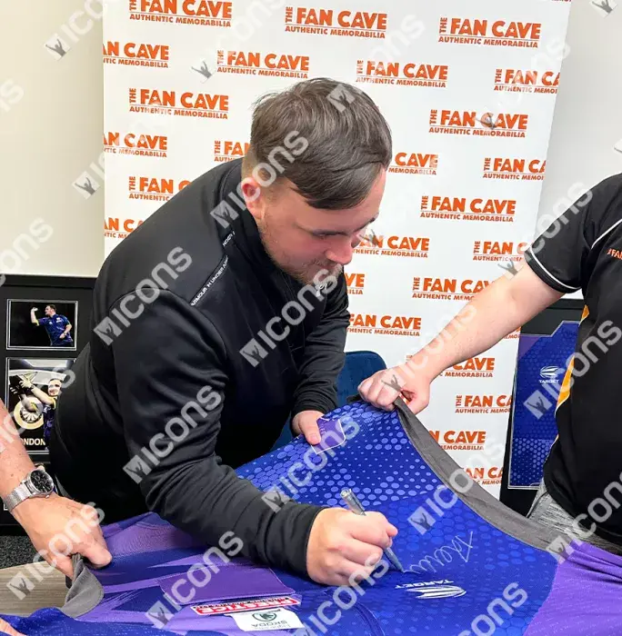 Luke Littler Signed Polo Shirt In Classic Frame