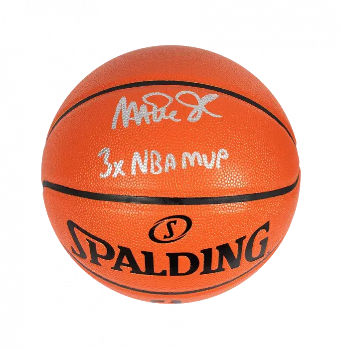 Magic Johnson Signed Spalding NBA Basketball: "3x NBA MVP" Special Edition