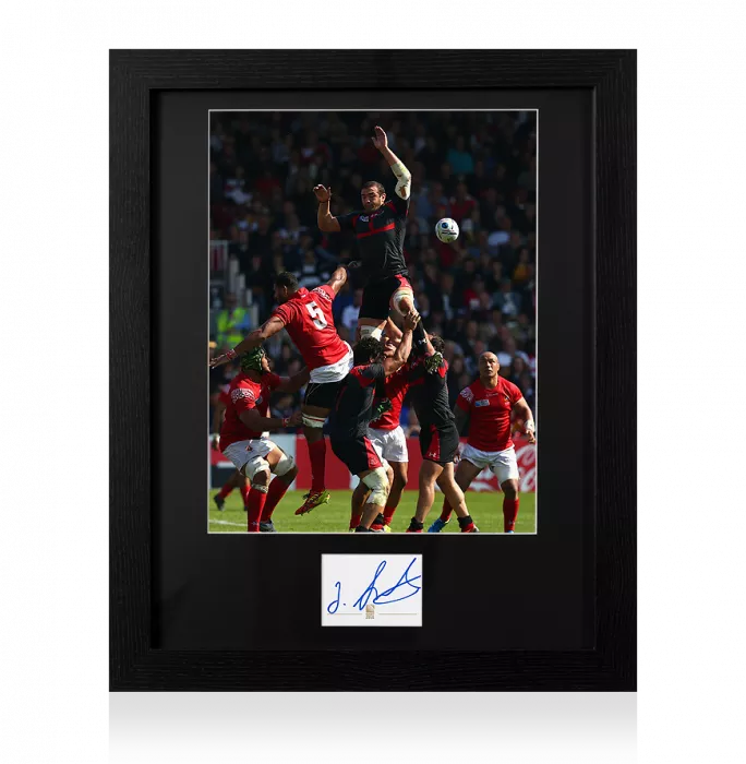 Mamuka Gorgodze Signed Rugby World Cup 2015 Card and Georgia Photo Frame