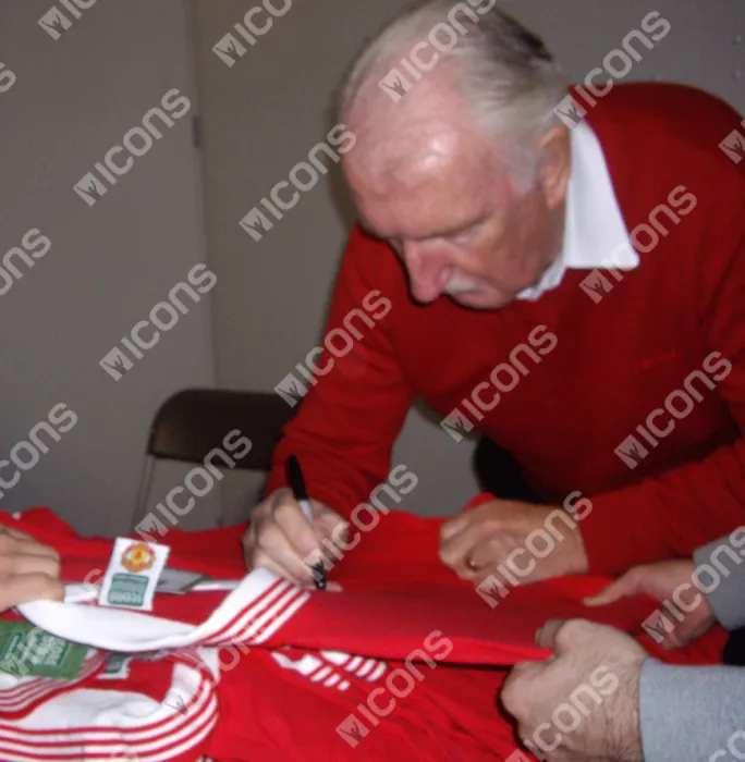 Manchester United Squad Signed 1977 Home Shirt: Signed By Six