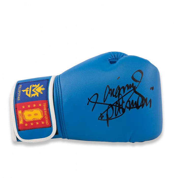 Manny Pacquiao Signed Blue Team Pacquiao Boxing Glove
