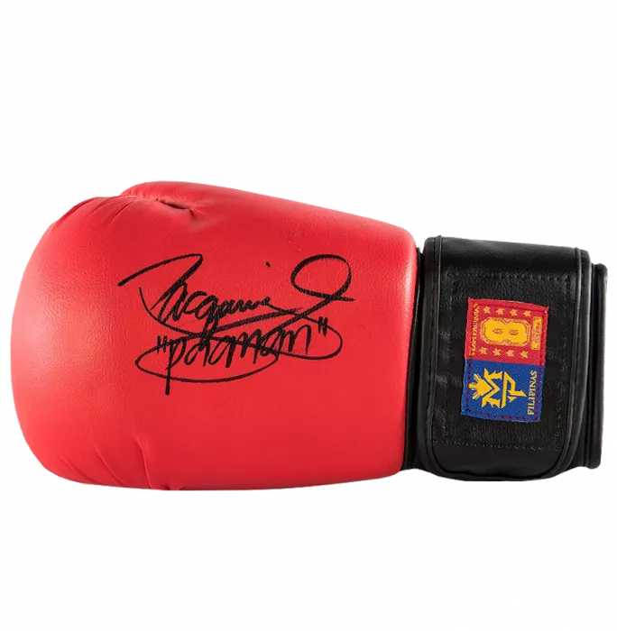 Manny Pacquiao Signed Red And Black Team Pacquiao Boxing Glove