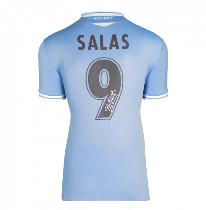 Marcelo Salas Back Signed Lazio 2021-22 Home Shirt In Classic Frame