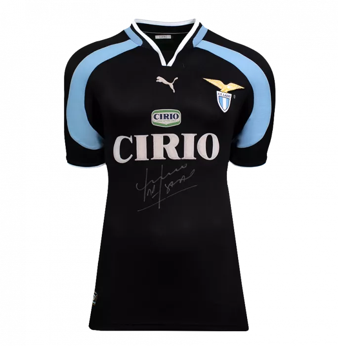 Marcelo Salas Front Signed SS Lazio 1999-2000 Away Shirt In Classic Frame