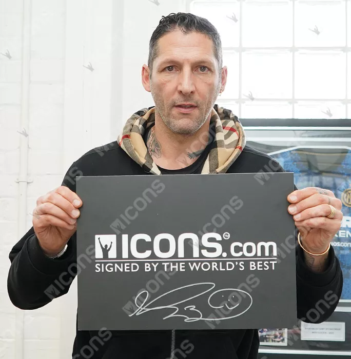 Marco Materazzi Official UEFA Europa League Back Signed Modern Internazionale Home Shirt