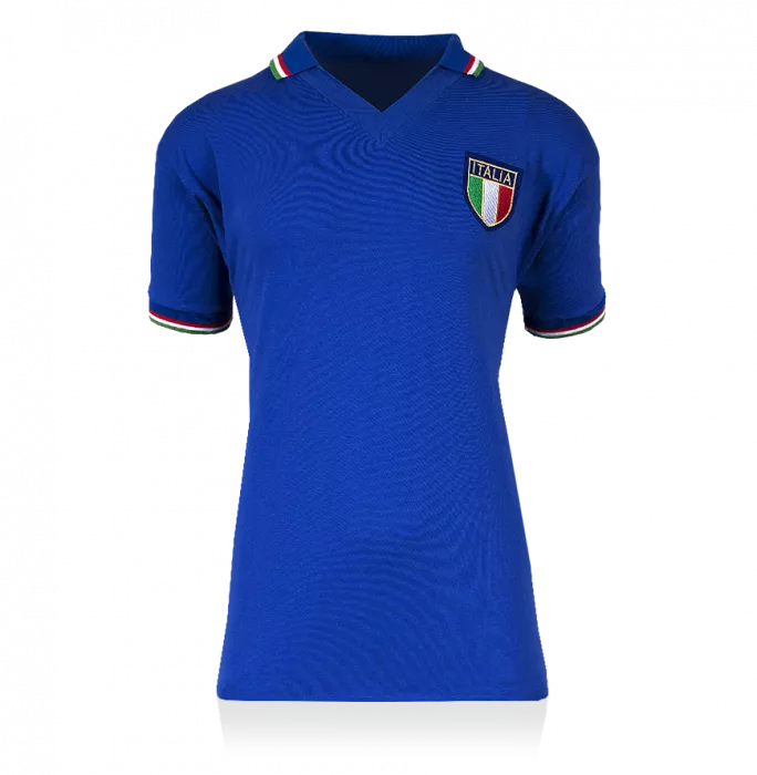 Marco Tardelli Back Signed Retro Italy Home Shirt