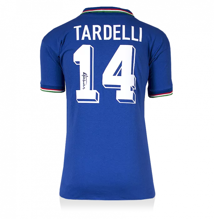 Marco Tardelli Back Signed Retro Italy Home Shirt