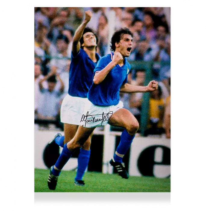 Marco Tardelli Signed Italy Photo: Iconic Celebration