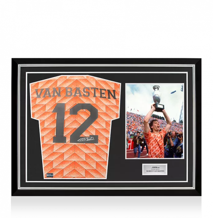 Marco van Basten Back Signed Netherlands 1988 Home Shirt In Hero Frame: Option 1