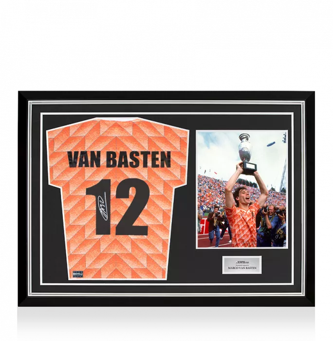 Marco van Basten Back Signed Netherlands 1988 Home Shirt In Hero Frame: Option 1