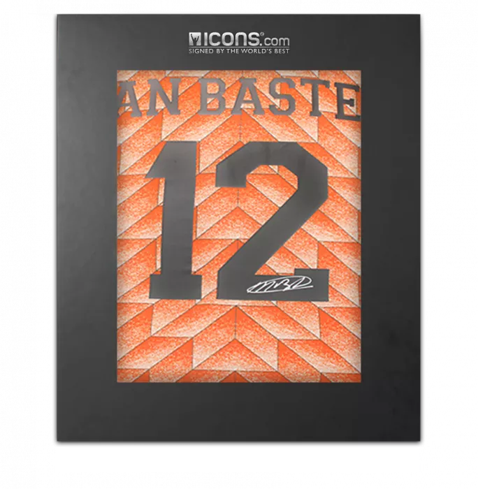 Marco van Basten Back Signed Netherlands 1988 Home Shirt In Deluxe Packaging