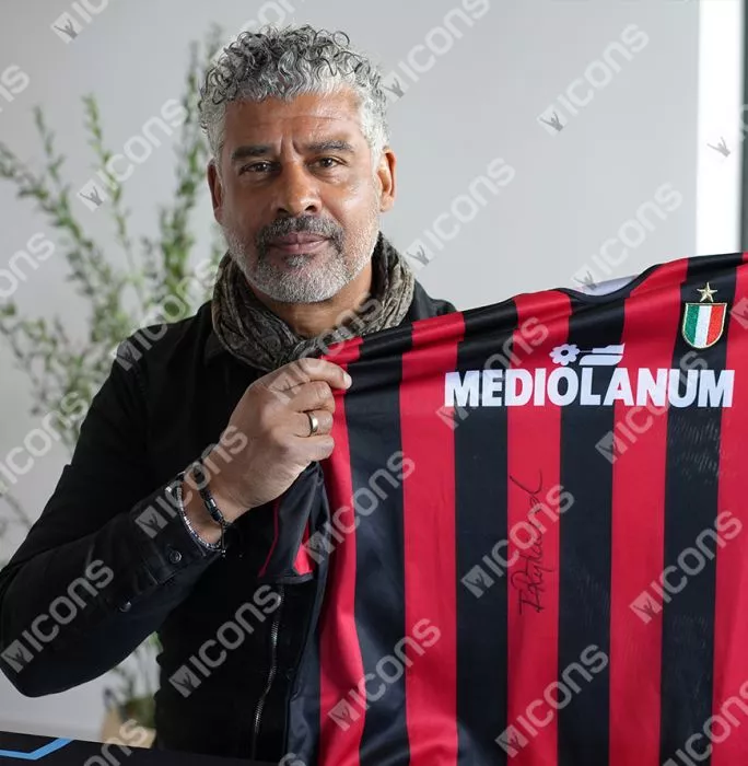 Marco Van Basten & Frank Rijkaard Official AC Milan Front Signed And Framed 1988 Home Shirt