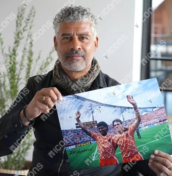 Marco Van Basten & Frank Rijkaard Signed Netherlands Photo: UEFA EURO 1988 Winners