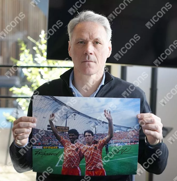 Marco Van Basten & Frank Rijkaard Signed Netherlands Photo: UEFA EURO 1988 Winners