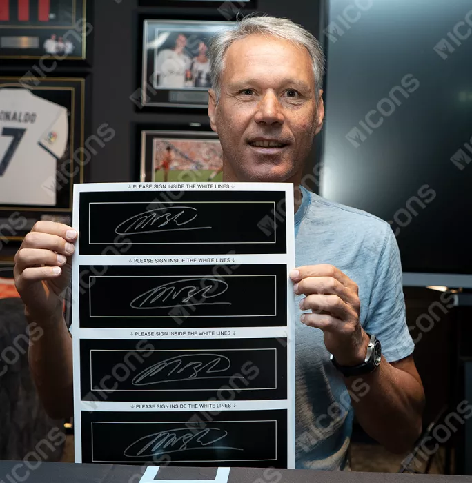 Marco Van Basten Official Ballon D'Or™ Signed Plaque And Photo Frame: 1988 Winner