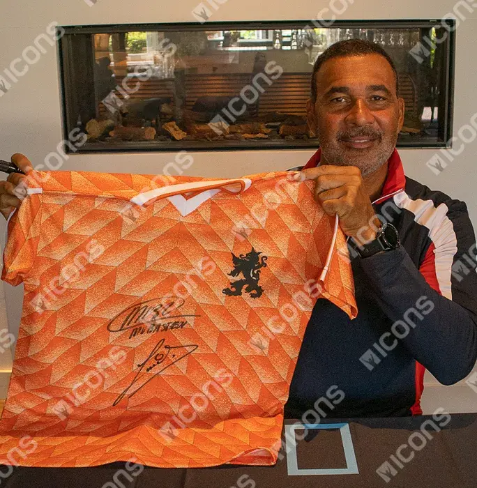 Marco Van Basten & Ruud Gullit Front Signed Netherlands 1988 Home Shirt In Hero Frame: Option 1