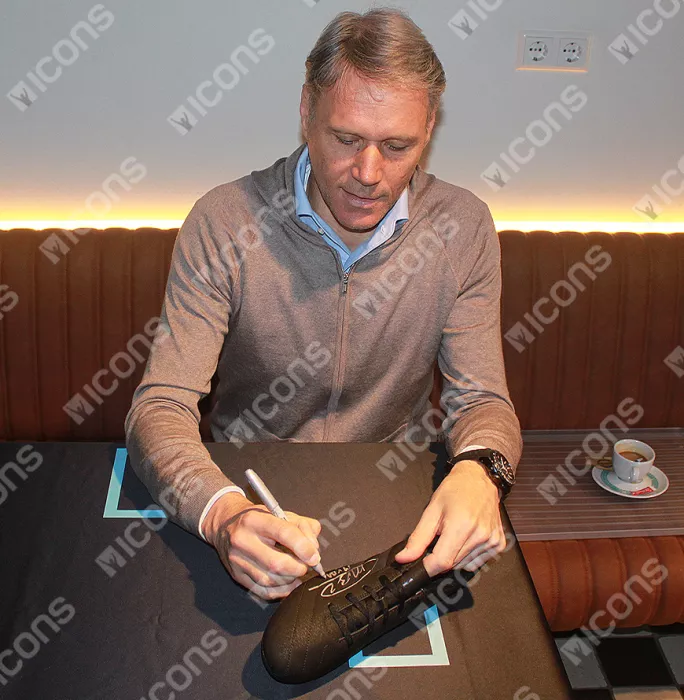 Marco Van Basten Signed Black Adidas Blackout Boot