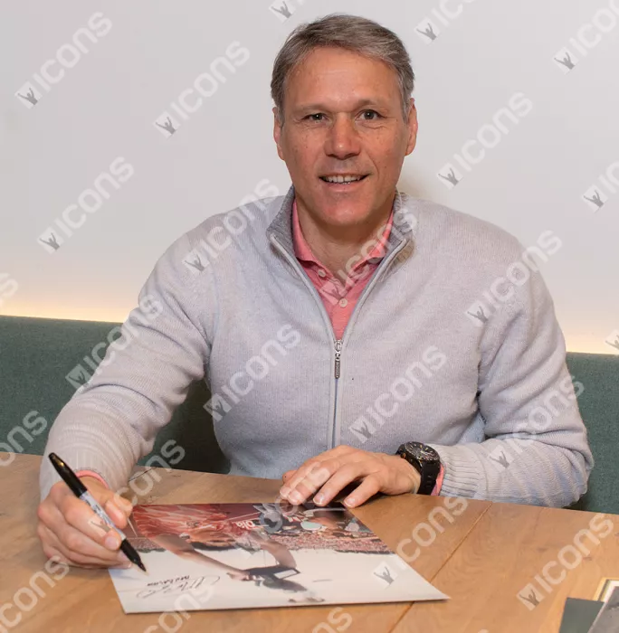 Marco Van Basten Signed Netherlands Photo: UEFA EURO 1988 Winner