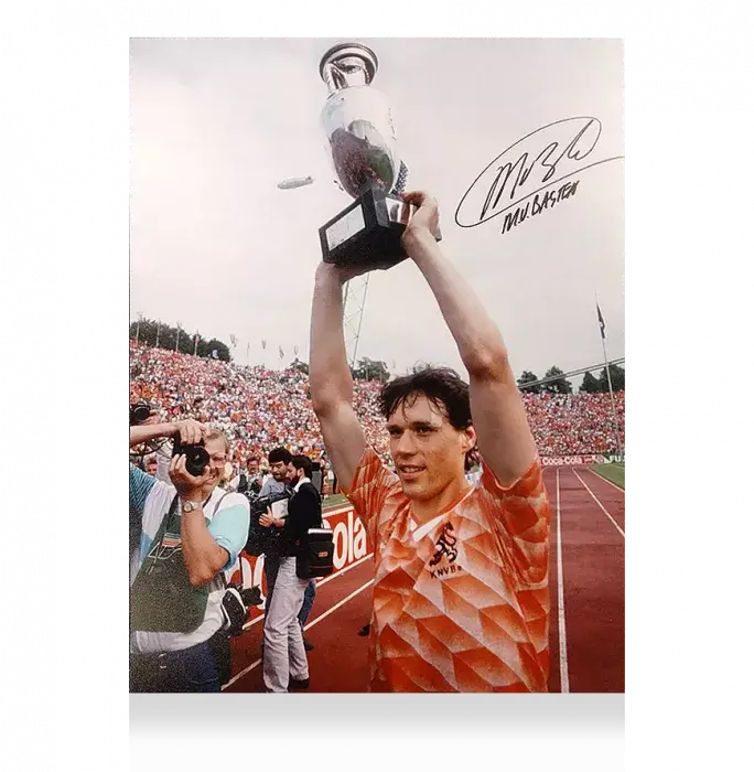 Marco Van Basten Signed Netherlands Photo: UEFA EURO 1988 Winner