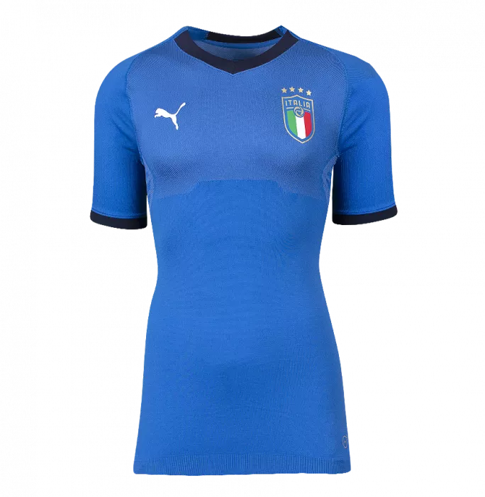 Marco Verratti Back Signed Italy 2018 Home Shirt With Fan Style Numbers In Hero Frame: Option 1