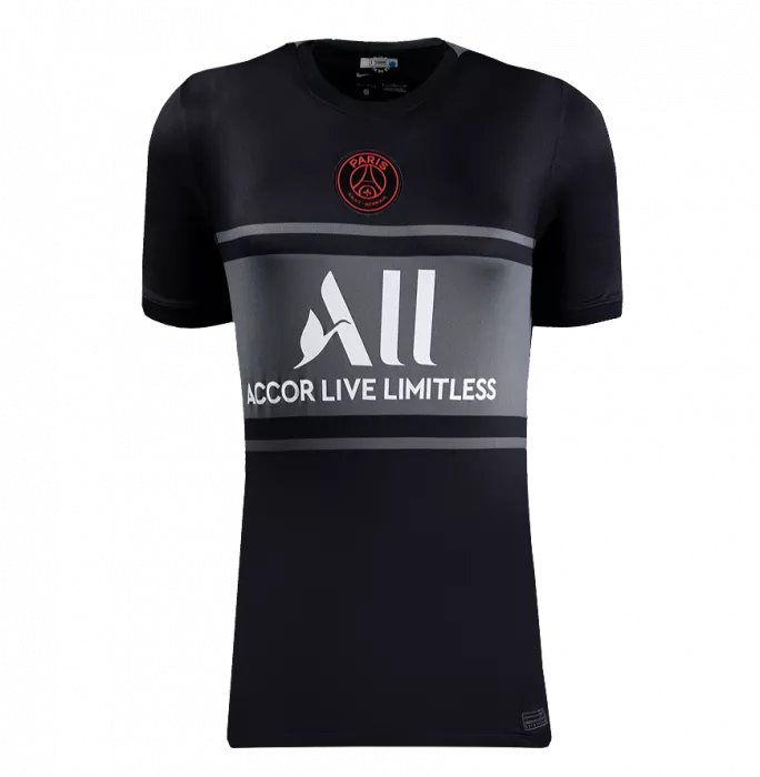 Marco Verratti Back Signed Paris Saint-Germain 2021-22 Third Shirt In Hero Frame: Option 1