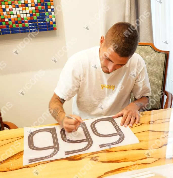 Marco Verratti Back Signed Paris Saint-Germain 2021-22 Away Shirt In Hero Frame: Option 1