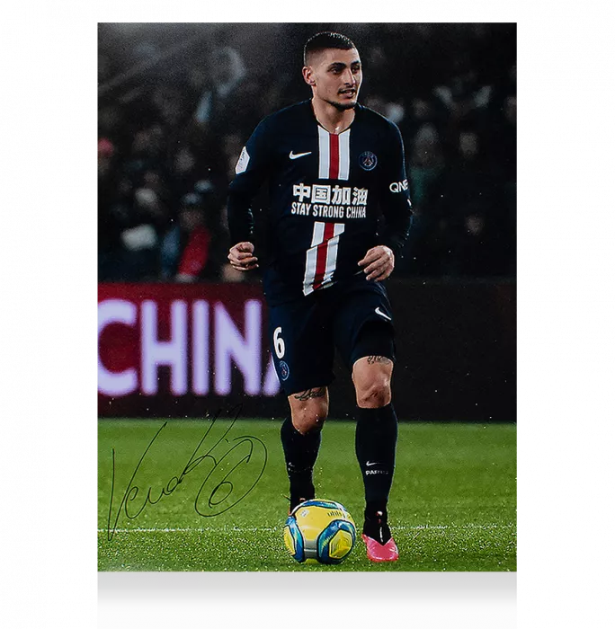 Marco Verratti Signed Paris Saint-Germain Photo