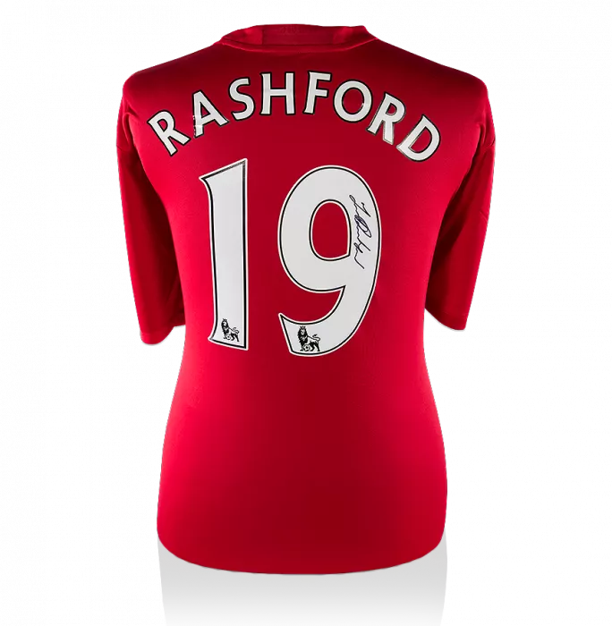Marcus Rashford Back Signed Manchester United 2016-17 Home Shirt