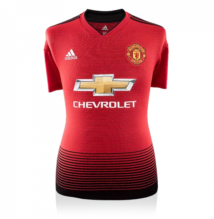 Marcus Rashford Back Signed Manchester United 2018-19 Home Shirt