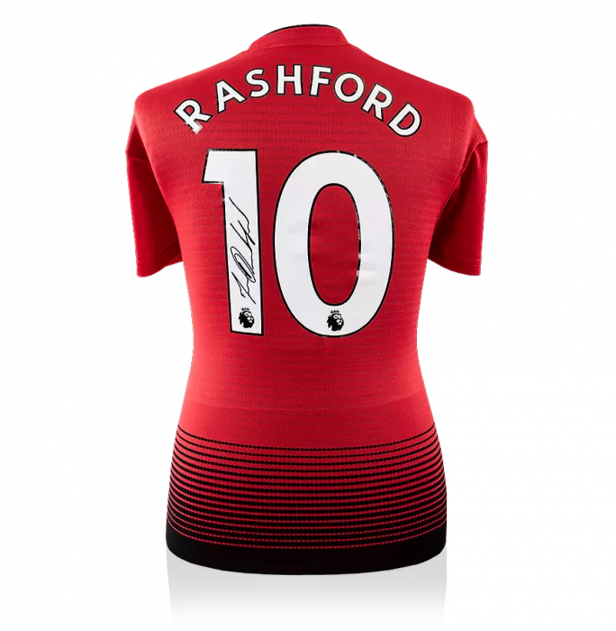 Marcus Rashford Back Signed Manchester United 2018-19 Home Shirt
