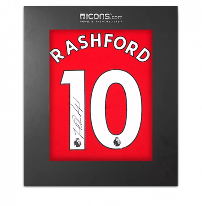 Marcus Rashford Back Signed Manchester United 2021-22 Home Shirt In Deluxe Packaging