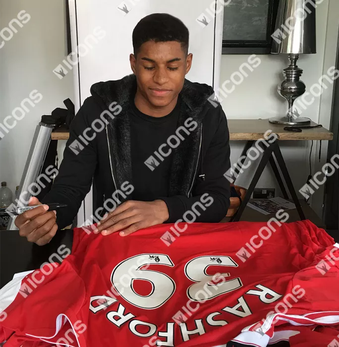 Marcus Rashford Back Signed Manchester United Home Shirt