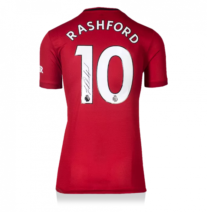 Marcus Rashford Signed Manchester United 2019-20 Home Shirt In Hero Frame: Option 1