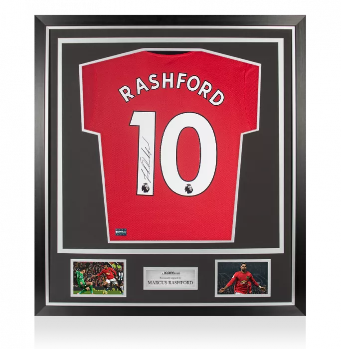 Marcus Rashford Signed Manchester United 2019-20 Home Shirt In Classic Frame