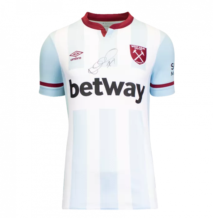 Mark Noble Front Signed West Ham United 2021-22 Away Shirt In Hero Frame: Option 1