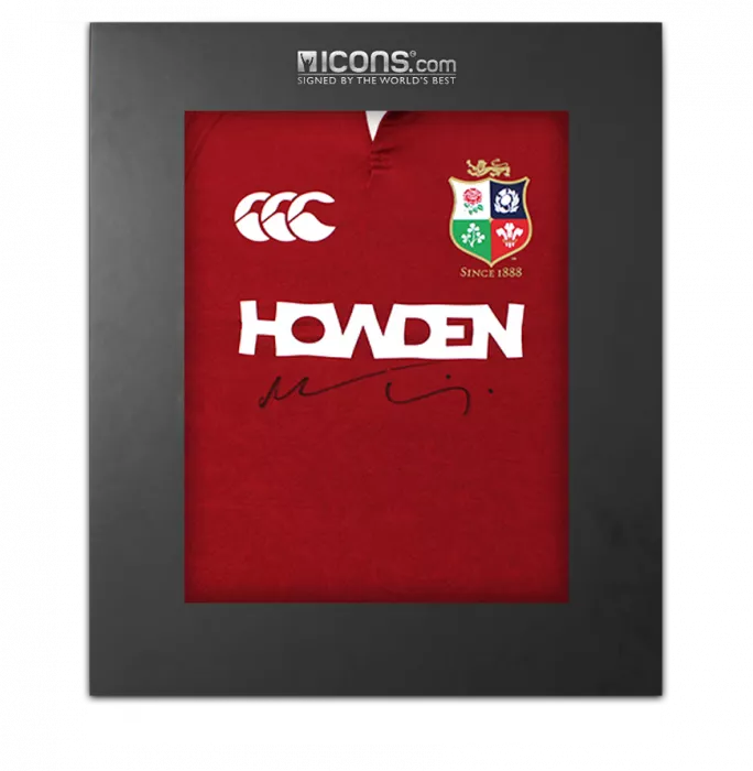 Maro Itoje Front Signed British & Irish Lions 2025 Shirt In Deluxe Packaging