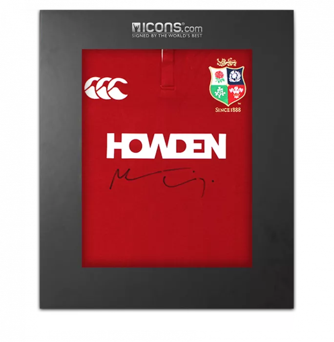 Maro Itoje Front Signed British & Irish Lions 2025 Shirt In Deluxe Packaging
