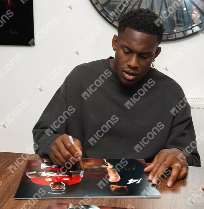 Maro Itoje Signed British & Irish Lions Photo In Black Wooden Frame: In Action Vs All Blacks