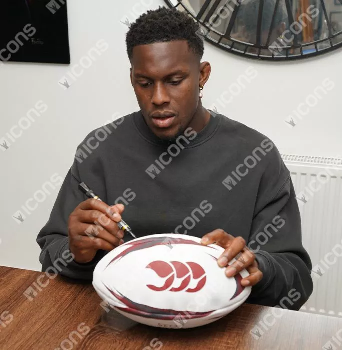 Maro Itoje Signed British & Irish Lions Rugby Ball