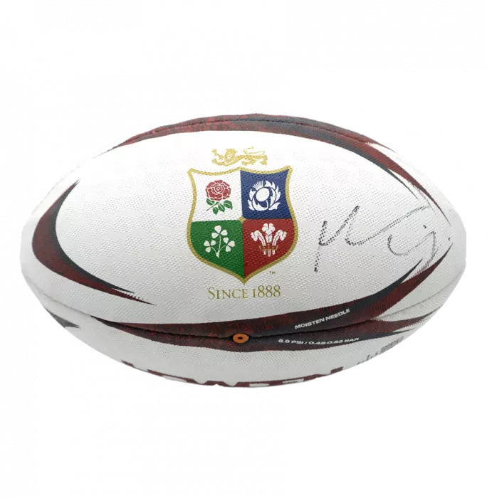 Maro Itoje Signed British & Irish Lions Rugby Ball
