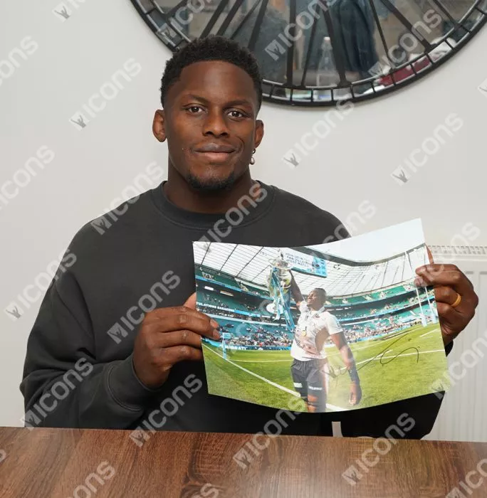 Maro Itoje Signed Saracens Photo In Black Wooden Frame: 2023 Premiership Final Winner