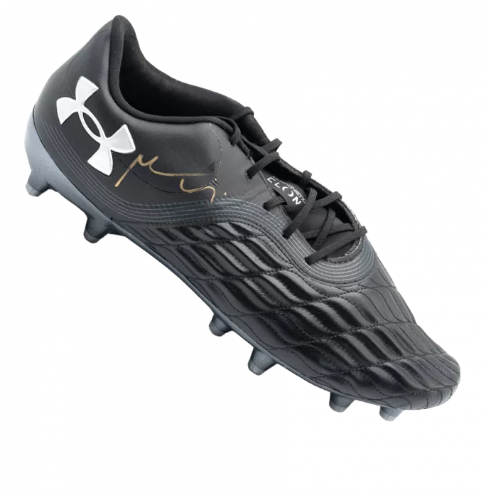 Maro Itoje Signed Under Armour Clone Magnetico Rugby Boot In Bubble Frame: Option 1