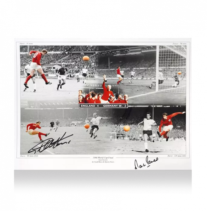 Martin Peters & Geoff Hurst Signed England Photo