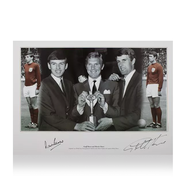 Martin Peters & Geoff Hurst Signed England Photo