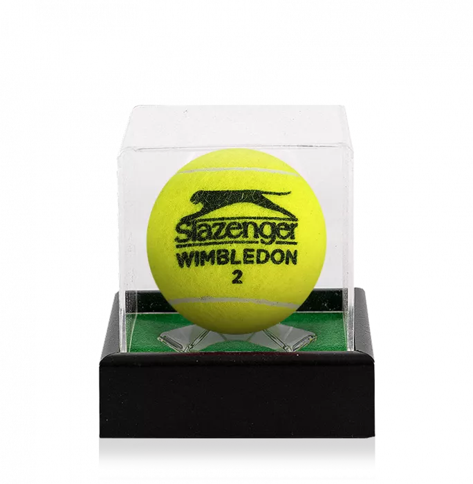 Martina Navratilova Signed Wimbledon Tennis Ball In Acrylic Case