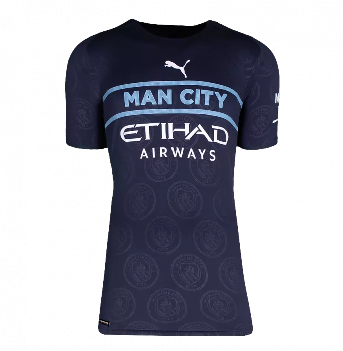 MATCH ISSUE Jack Grealish Back Signed Manchester City 2021-22 Third Shirt