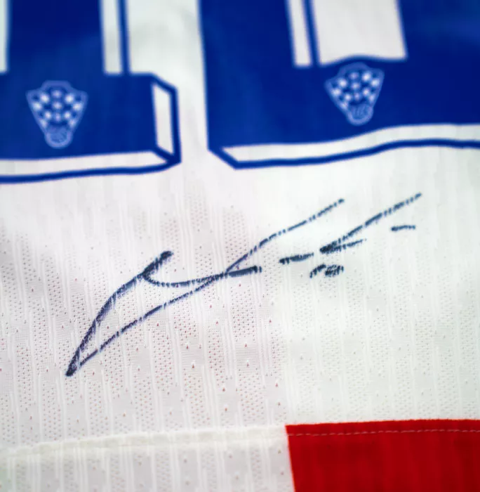 MATCH ISSUE Luka Modric Back Signed Croatia 2024 Home Shirt In Deluxe Packaging