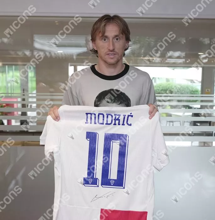 MATCH ISSUE Luka Modric Back Signed Croatia 2024 Home Shirt In Deluxe Packaging